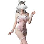 Sexy Roze Lingerie sets  in maat XL met motief van Katten voor Dames 