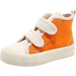 Casual Oranje Canvas Ademend Hoge sneakers  in maat 27 met Klittenbandsluitingen voor Babies 
