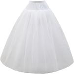 Witte Satijnen Petticoats  voor een Bruid  in Onesize Maxi voor Dames 