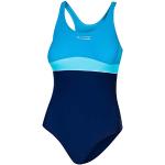 Marine-blauwe Elasthan UV-werend kinder badpakken  in maat 134 voor Meisjes 