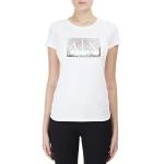 Witte Emporio Armani Ademende Effen T-shirts Ronde hals  in maat XL in de Sale voor Dames 