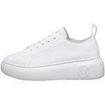 Casual Witte Leren Emporio Armani Damessneakers  in 40 in de Sale 