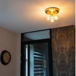 Art deco Gouden Stalen Qazqa E27 Ronde plafondlampen Rond 25 cm in de Sale 