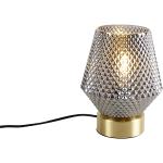 Art deco Gouden Glazen Dimbare Qazqa E27 Tafellampen in de Sale 