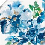 Blauwe Artland Abstracte schilderijen met motief van Bloemen 