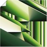 Moderne Groene Artland Abstracte schilderijen met motief van Bamboe 