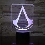 LED-lamp Assassins Creed Logo kleurverandering USB nachtlampje en decoratie
