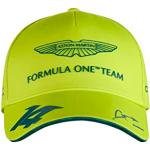 Aston Martin F1 Team - Officiële Formule 1 Merchandise - Fernando Alonso Team Driver Lime Green Baseball Cap - Kinderen/Junioren - Verstelbaar, Kalk