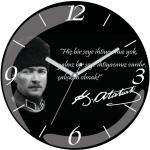 Ataturk Quiet Flows Domed Real Glass Wall Clock dop6523519igo