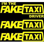 Gele Taxi Driver Auto stickers met motief van Motor 