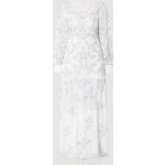 Witte Polyester Jurken met lange mouwen Ronde hals met Lange mouwen met Sequins in de Sale voor Dames 