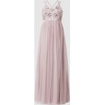 Roze Polyester Gewatteerde Pailletten jurken Hartvormige hals met Sequins in de Sale voor Dames 