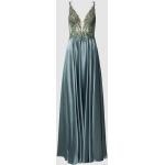 Zilveren Satijnen Luxuar Pailletten jurken Maxi met Sequins voor Dames 