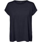 Donkerblauwe Lyocell Vero Moda AWARE T-shirts met ronde hals Ronde hals  in maat XL Bio Sustainable voor Dames 