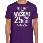 Paarse T-shirts  voor een Verjaardag voor Heren 