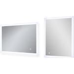Moderne Witte Aluminium Geframede Axentia Spiegels met verlichting 