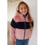 Donkerblauwe Polyester Gewatteerde Lange kinder winterjassen  in maat 116 voor Meisjes 