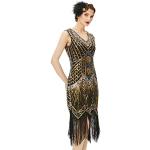 Gouden Polyester Babeyond Pailletten jurken V-hals  in maat XS met Sequins voor Dames 