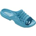 Bad/sauna slippers met voetbed aqua blauw dames