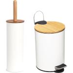 Scandinavische Witte Bamboe Zeller WC Borstels met motief van Bamboe 