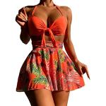 Oranje Polyester Neckholder bikini's  in maat M 3 stuks voor Dames 