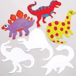 Witte Dinosaurus Stickers voor Kinderen 