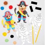 Zandbeige Kartonnen Piraten Knutselsets voor Kinderen 