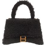 Balenciaga Crossbody bags - Furry Hourglass Small Handbag With Strap in zwart