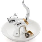 Zilveren Keramieken Balvi Sieradenbomen met motief van Katten voor Kinderen 