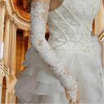 Witte Dameshandschoenen  voor een Bruiloft 2 stuks 
