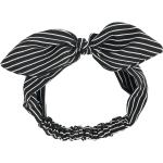 Banned - Gothic Haarband - Striped Bow - voor Vrouwen - zwart-wit