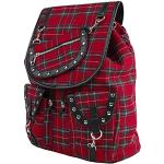 Banned Red Tartan Backpack Rugtas zwart-rood 90% polyester, 10% polyurethaan Casual wear, Punk