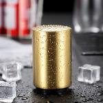 Baomasir Automatische flesopener/flesopener, voor het openen van flesjes, geborsteld aluminium, push&pull, goud