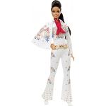 ​Barbie Signature Elvis Presley Barbie Pop (30 cm) met pompadour kapsel, jumpsuit met Amerikaanse adelaar, cadeau voor verzamelaars
