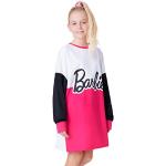 Barbie Oversized Hoodie, Sweater Jurk voor Meisjes (Wit/Roze, 5-6 Jaar)