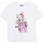 Barbie Pose Girls Wit T-shirt met korte mouwen | Iconisch Barbie-merk | Fun & Modieus | Speels levendig ontwerp | Comfortabel | Meisjesmode | Fantasierijk spel | Kinderen 11-12 Years