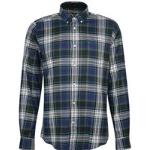 Barbour casual overhemd normale fit blauw geruit flanel