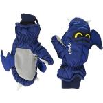Marine-blauwe Fleece Barts Kinder handschoenen  in maat 80 met motief van Draak voor Jongens 