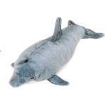 Bauer speelgoed "blikvanger" dolfijn pluche dier: natuurgetrouw knuffeldier, extra zacht, ook ideaal als cadeau 30 cm blauw/grijs