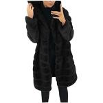 Klassieke Zwarte Nepbont Camouflage Lange winterjassen  voor de Lente  in maat S voor Dames 