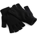 Zwarte Acryl Beechfield Vingerloze handschoenen  in maat XL 