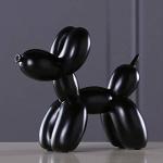 Beeldjes ballon hond hars beeld abstracte sculpturen huisdier hond beeldje dier beeld woondecoratie collectie ornamenten kinderspeelgoed (kleur: zwart)