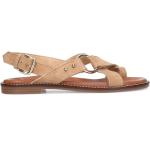 Beige Leren Platte sandalen  in 40 in de Sale voor Dames 