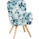 Moderne Multicolored Massief Houten Beliani Bloemen Design fauteuils in de Sale 