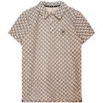 Bellaire polo met all over print beige