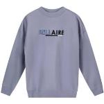 Bellaire sweater met printopdruk vergrijsdblauw
