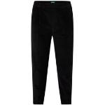 Benetton High waist tapered cropped pantalon van corduroy - Zwart