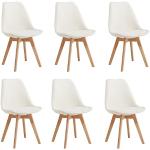 Moderne Beukenhouten Gestoffeerde Design stoelen 6 stuks 