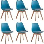 Scandinavische Turquoise Beukenhouten Design stoelen 