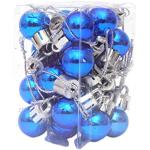 Blauwe Kunststof Kerstballen 